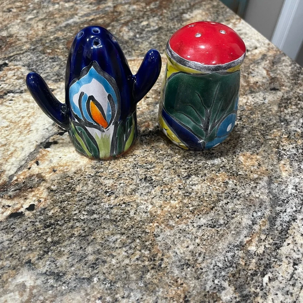 Hand-painted Talavera Salt and Pepper Shakers